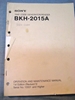 Picture of Sony BKH-2015A Operation and Maintenance Manual 1st Edition (Revised 5)