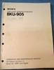 Picture of Sony BKU-905 Operation and Maintenance Manual 1st Edition (Revised 1)