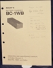 Image de Sony BC-1WB Operation and Maintenance Manual 1st Edition (Revised 2)