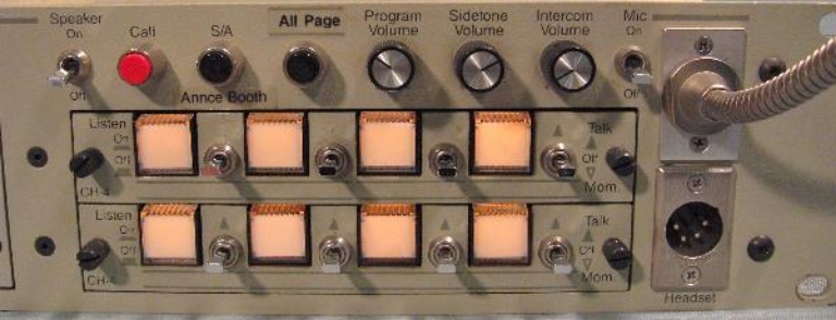 Picture of Clearcom MS-808A Main Station.  Closeout price, $225.