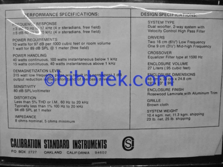 Picture of Calibration Standard Instruments MDM-4 Mix Down Monitors by E.M. Long